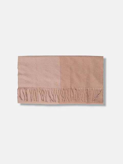 Guess szalik damski kolor beżowy wzorzysty AW5419 POL03