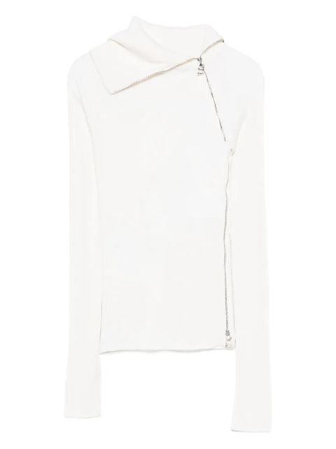 Sportmax ribbed zip-front sweater - White - zdjęcie produktu nr 1