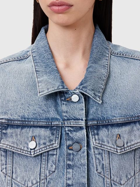 AllSaints bezrękawnik jeansowy LAURA