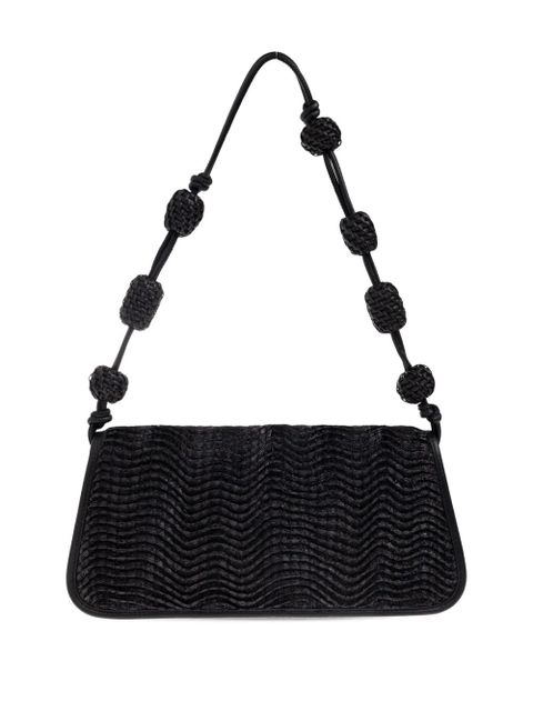 Cult Gaia small Sunniva raffia shoulder bag - Black - zdjęcie produktu nr 2