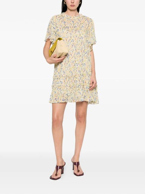 Ulla Johnson Rylan ruffled floral mini dress - Neutrals - zdjęcie produktu nr 2