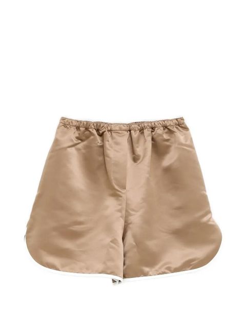 The Frankie Shop piped-trim satin shorts - Neutrals - zdjęcie produktu nr 1