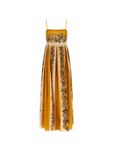 FARM Rio Sand Hilo striped floral-print maxi dress - Yellow - zdjęcie produktu nr 1