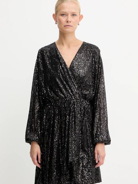 BOSS Orange sukienka kolor czarny mini rozkloszowana 50548326 - zdjęcie produktu nr 1