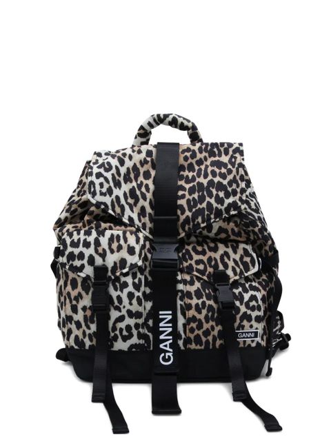 GANNI leopard-print backpack - Brown - zdjęcie produktu nr 1