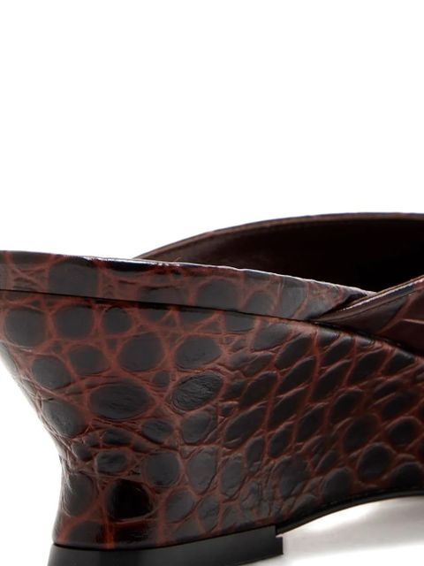 Le Monde Beryl 40mm Victoria micro-wedge mules - Brown - zdjęcie produktu nr 2