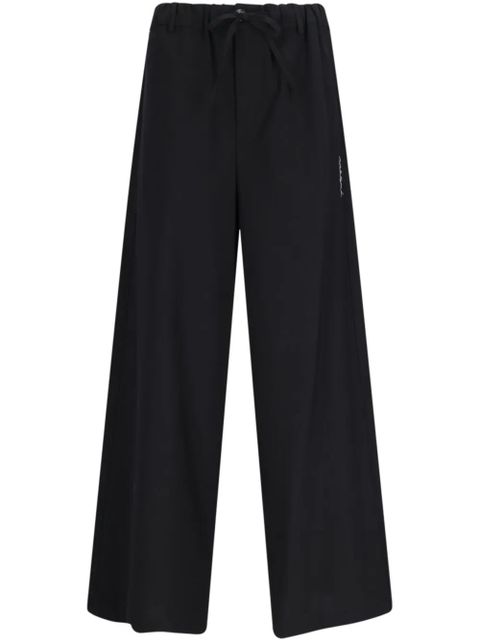 Marni logo-print flared trousers - Black - zdjęcie produktu nr 1