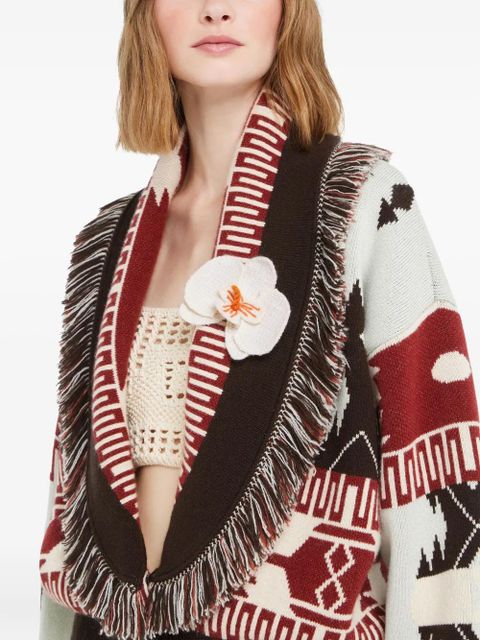 Alanui Orchid embroidered brooch - White - zdjęcie produktu nr 2