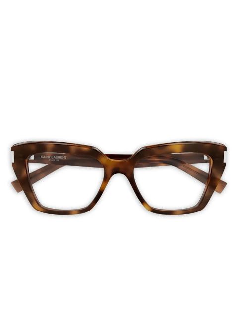 Saint Laurent Eyewear geometric glasses - Brown - zdjęcie produktu nr 1