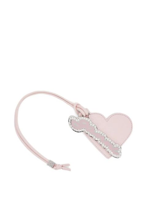 GANNI heart embellished keyring - Pink