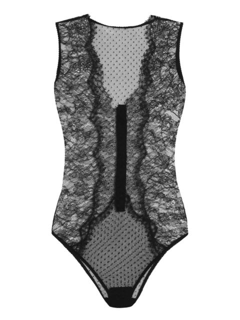 Dolce & Gabbana lace-paneled bodysuit - Black - zdjęcie produktu nr 2