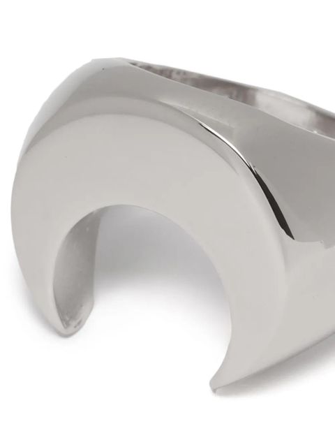 Marine Serre crescent-moon polished ring - Silver