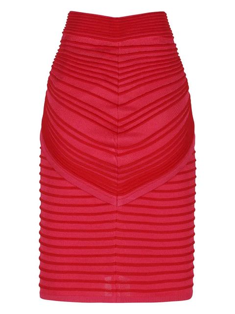 Balmain draped midi skirt - Red - zdjęcie produktu nr 2