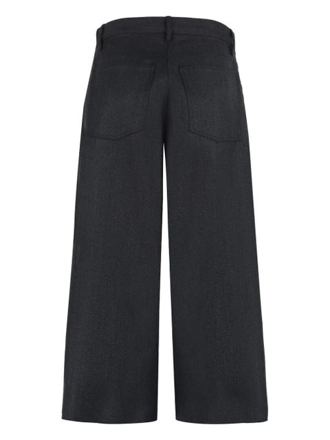 Balenciaga wide-leg cropped trousers - Black