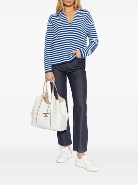 Max Mara striped V-neck sweater - Blue - zdjęcie produktu nr 2