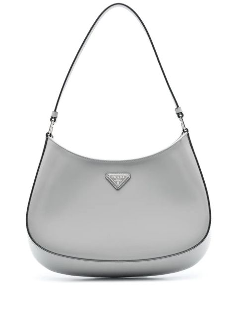 Prada Cleo brushed leather shoulder bag - Grey - zdjęcie produktu nr 1