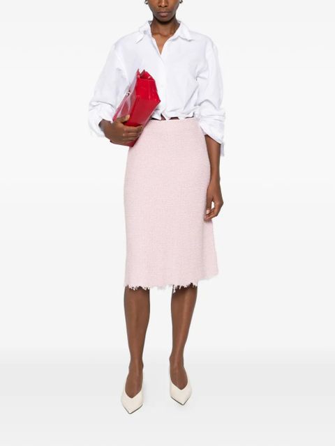 Jil Sander A-line frayed skirt - Pink - zdjęcie produktu nr 2