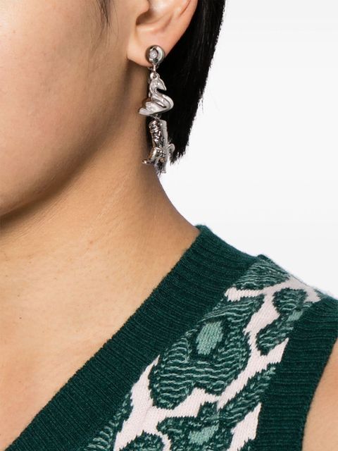 Marni swan and boot single earring - Silver