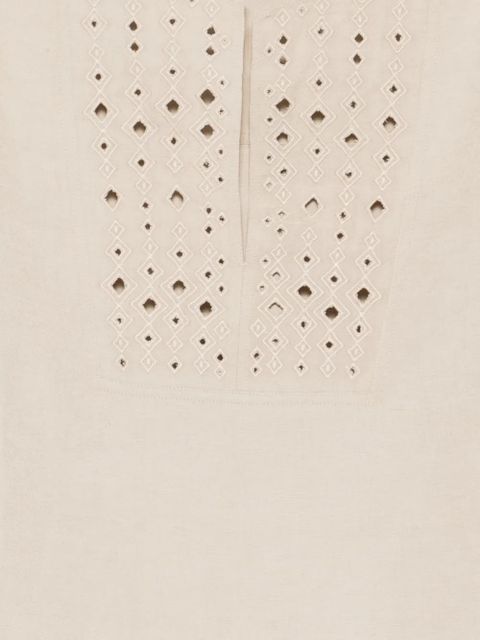 Yves Salomon cut-out short-sleeve top - Neutrals