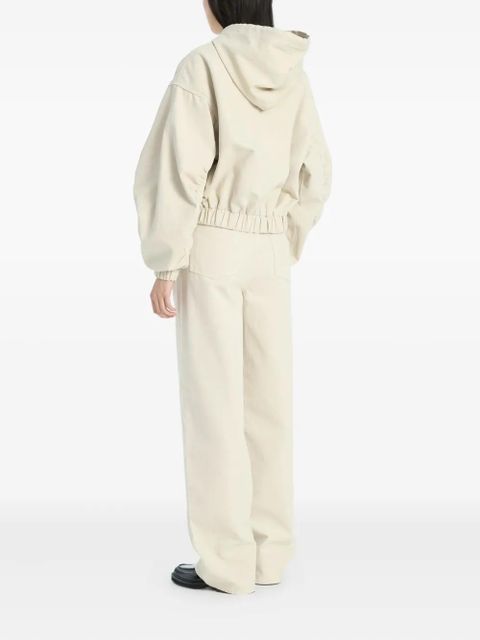 ROTATE BIRGER CHRISTENSEN balloon-sleeve hooded jacket - Neutrals