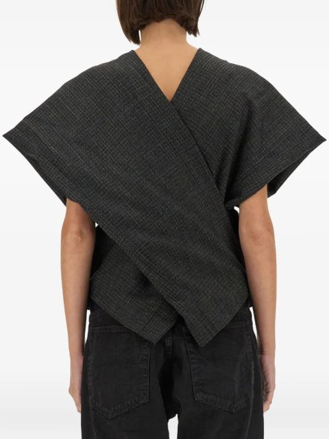 Balenciaga V-neck tailored blouse - Grey