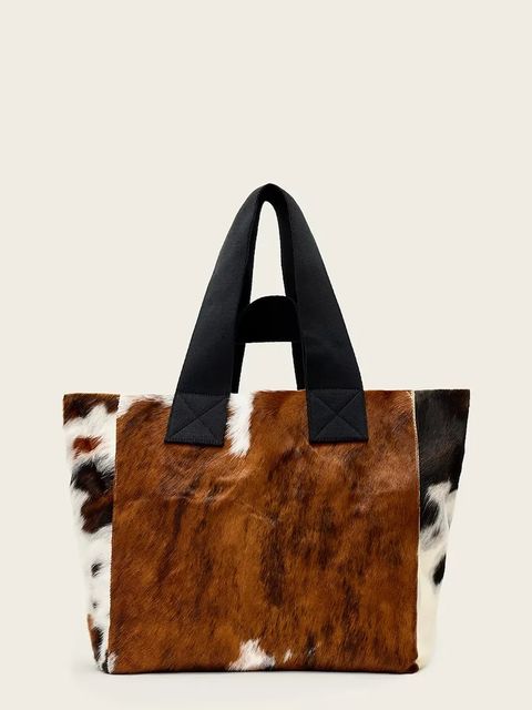 AllSaints torebka shopper damska skórzana IZZY COW - zdjęcie produktu nr 1