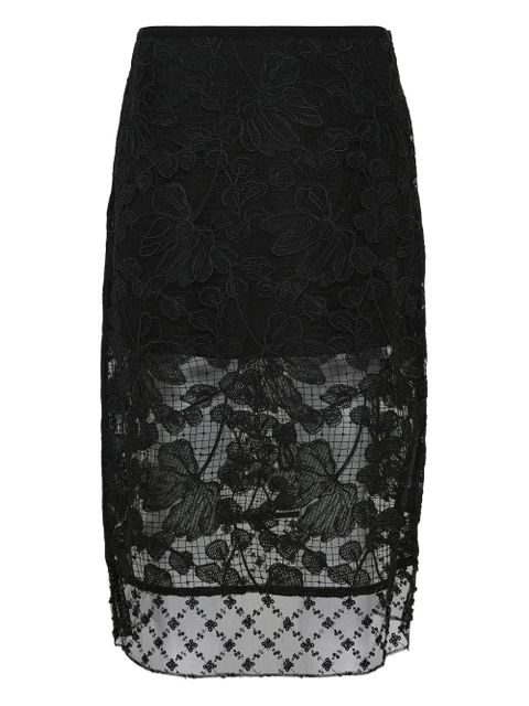 3.1 Phillip Lim floral-lace midi skirt - Black - zdjęcie produktu nr 1