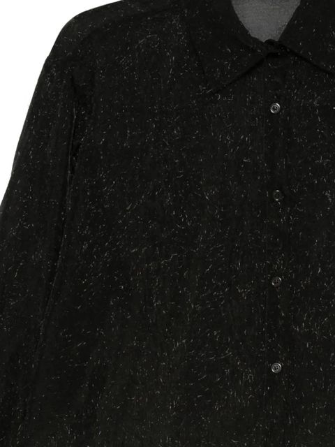 Alysi glitter-detail collared shirt - Black