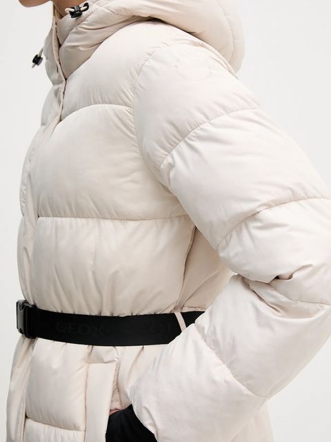 Geox kurtka SPHERICA kolor beżowy zimowa W5628K T3273