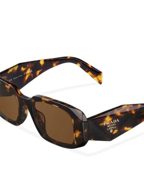 Prada Eyewear Symbole rectangular-frame sunglasses - Brown