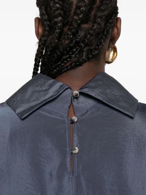 Nanushka high-neck blouse - Blue