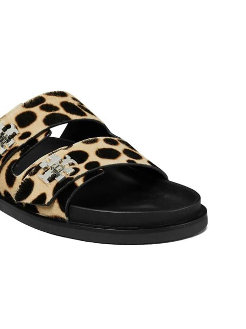 Tory Burch Turnlock sport leopard-print sandals - Neutrals
