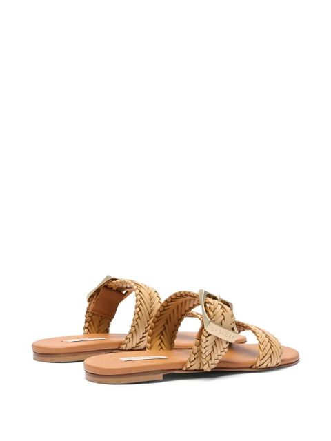 Casadei Kenya braided flat sandals - Neutrals