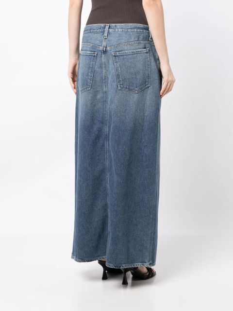 AGOLDE Leif mid-rise denim maxi skirt - Blue