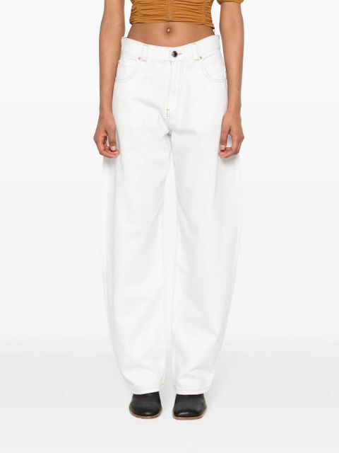 PINKO motif-embroidered jeans - White