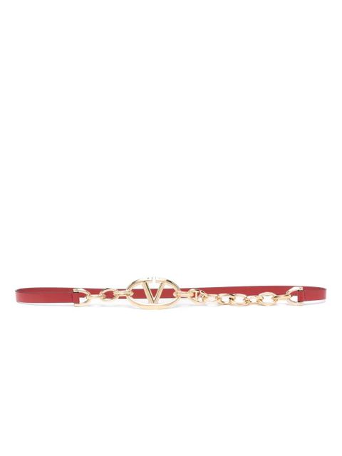 Valentino Garavani VLogo Signature leather belt - Red