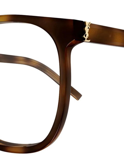 Saint Laurent Eyewear round-frame glasses - Brown