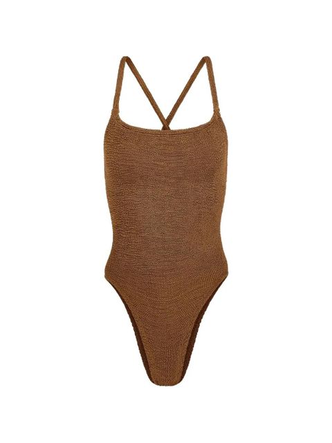 Hunza G Original Crinkle Bette swimsuit - Brown - zdjęcie produktu nr 1