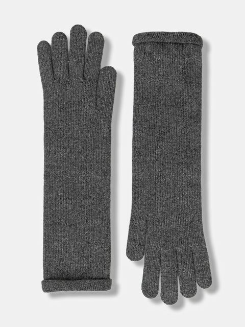 Answear.LAB rękawiczki z dodatkiem wełny damskie kolor szary - zdjęcie produktu nr 2