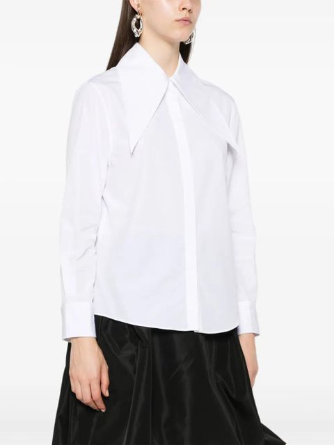 Alexander McQueen oversized-collar cotton shirt - White