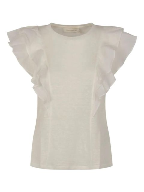 ZIMMERMANN linen T-shirt - White - zdjęcie produktu nr 1