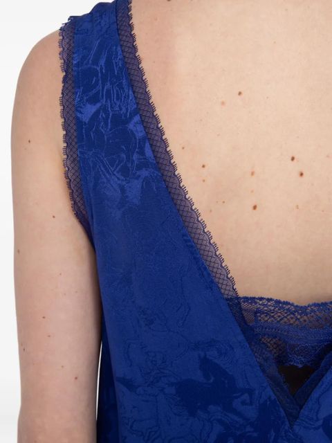 Zadig&Voltaire lace-trim midi dress - Blue