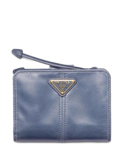 Prada small leather wallet - Blue - zdjęcie produktu nr 1