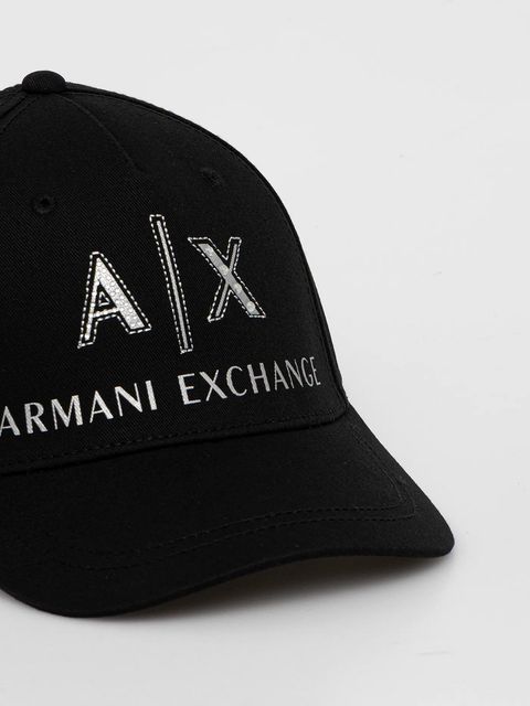 Armani Exchange czapka z daszkiem bawełniana - zdjęcie produktu nr 1