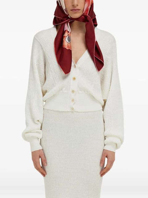 Ferragamo floral-print silk scarf - Red - zdjęcie produktu nr 2