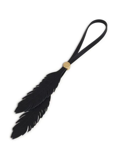 Marni feather leather charm - Black
