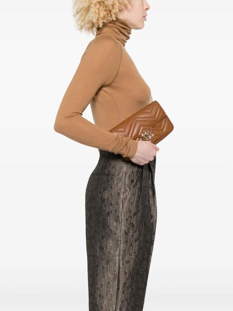 Gucci small GG Marmont clutch bag - Brown - zdjęcie produktu nr 2
