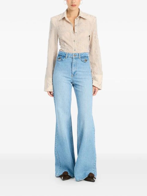 ROTATE BIRGER CHRISTENSEN belt-loops jeans - Blue