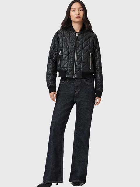 AllSaints kurtka bomber skórzana CARLY