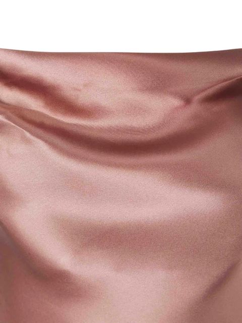 Balmain cowl-neck satin top - Pink